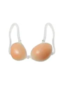 Biustonosze - Biustonosz Silikonowy Push-up Samonośny z Przezroczystymi Ramiączkami 80A - miniaturka - grafika 1