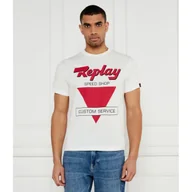 Koszulki męskie - Replay T-shirt Regular Fit - miniaturka - grafika 1