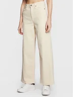 Spodnie damskie - Calvin Klein Jeansy K20K205058 Écru Wide Leg - miniaturka - grafika 1
