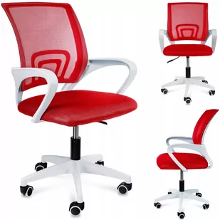 Fotel biurowy, krzesło biurowe Jumi, Krzesło biurowe, Obrotowe, Czerwone - Fotele i krzesła biurowe - miniaturka - grafika 1