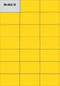 Etykiety do drukarek - Etykiety samoprzylepne 70x42 ŻÓŁTE - miniaturka - grafika 1