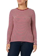 Koszulki i topy damskie - Vila VIASPEN L/S TOP, Czerwony burak/paski: brzoza, XL - miniaturka - grafika 1