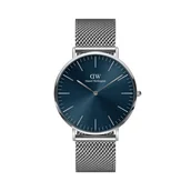 Zegarki męskie - Zegarek Daniel Wellington Classic Mesh DW00100628 Granatowy - miniaturka - grafika 1
