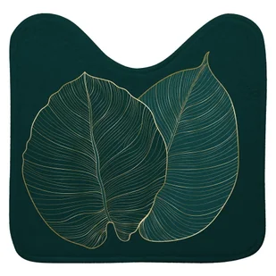 Ciemnozielony dywanik łazienkowy do WC 45x45 cm Jade – douceur d'intérieur - Dywaniki łazienkowe - miniaturka - grafika 1