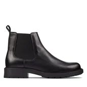 Kozaki damskie - Clarks Orinoco2 Lane skórzane kozaki, czarne, czarna skóra, 39 EU - miniaturka - grafika 1