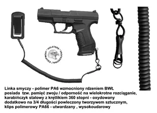 smycz do broni z klipsem SEC PSK66 - Osprzęt do wiatrówek - miniaturka - grafika 5