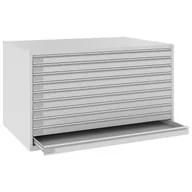 Szafy biurowe - Szafa przechowująca dokumenty i rysunki format A0 SRM 200 W ST - miniaturka - grafika 1