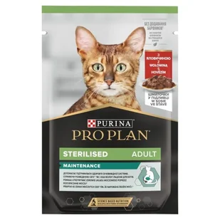 PURINA PRO PLAN STERILISED Wołowina 85g - Mokra karma dla kotów - miniaturka - grafika 1
