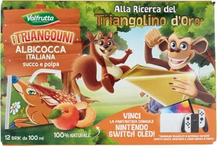 Soczki morelowe I Triangolini Albicocca 12x 100ml - Valfrutta - Soki i napoje niegazowane - miniaturka - grafika 1