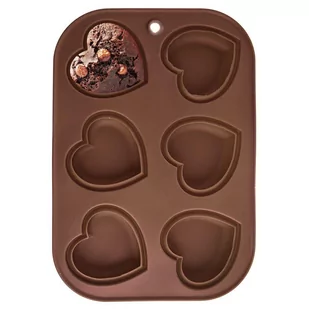 Orion Forma silikonowa na muffinki Serce brązowy - Inne naczynia kuchenne - miniaturka - grafika 1