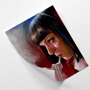 Plakaty - Plakat FEEBY Uma Thurman Pulp Fiction - Dmitry Belov 20x30 - miniaturka - grafika 1
