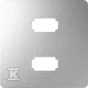 Klawisze i ramki - Kontakt Simon KONTAKT_SIMON Plakietka podwójnego gniazda USB DETAIL 82 Aluminium 8201090-093 - miniaturka - grafika 1