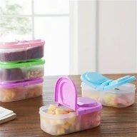 Inne - TEMU 1 szt. FreshBox przenośny pojemnik do przechowywania żywności z pokrywką - PP Plastik, bez BPA, możliwość układania w stosy, szczelny, do - miniaturka - grafika 1