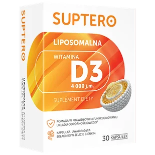 Suptero Liposomalna Witamina D3 4000 j.m., 30 kapsułek - Witaminy i minerały - miniaturka - grafika 1