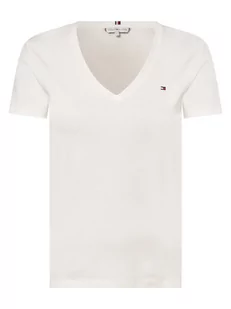 Tommy Hilfiger - T-shirt damski, biały - Koszulki i topy damskie - miniaturka - grafika 1