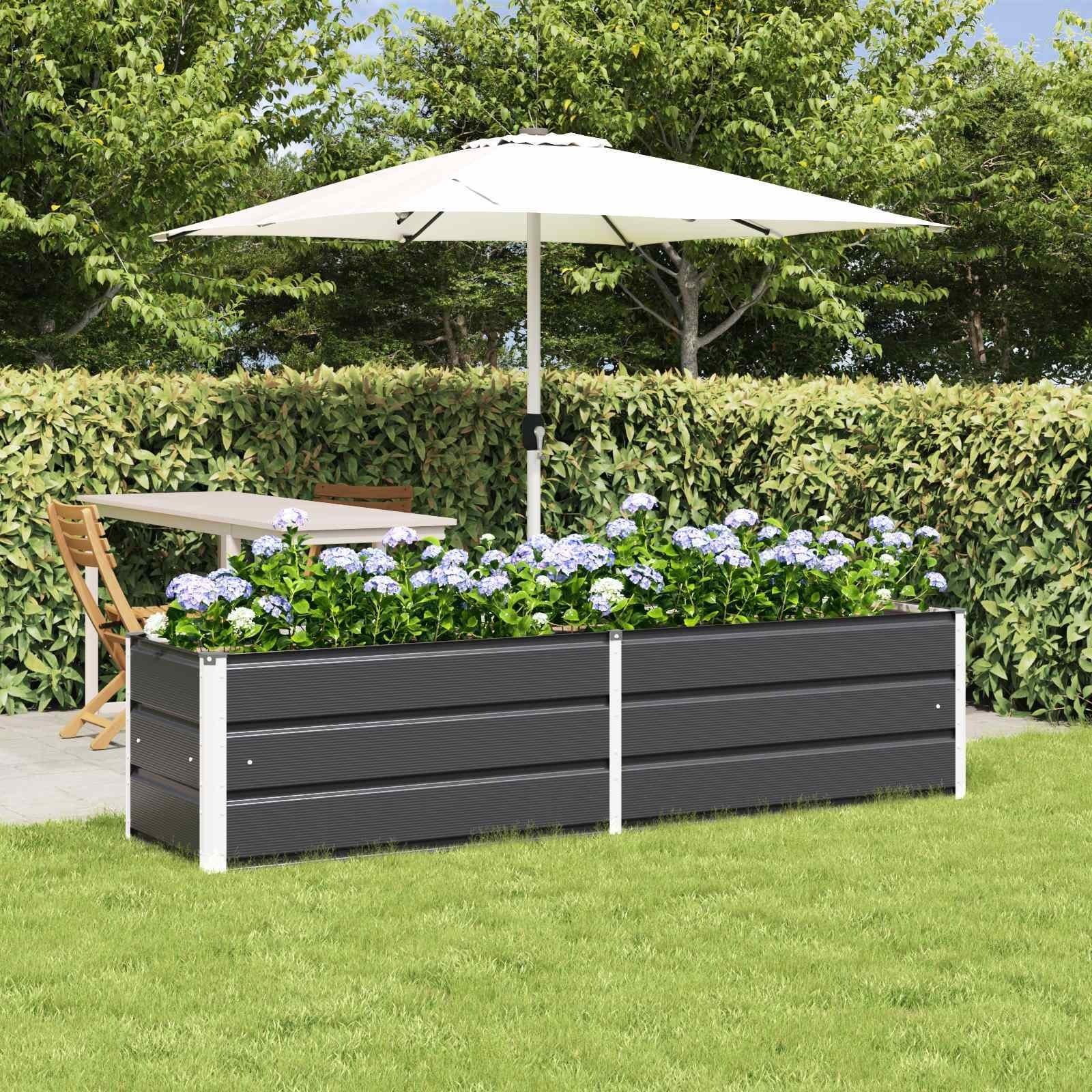 vidaXL Donica Antracyt 480 x 50 x 45 cm Stal Galwanizowana