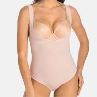 Bielizna nocna - Body Damskie Wyszczuplające Bezszwowe Mercy Beżowe Teyli - miniaturka - grafika 1
