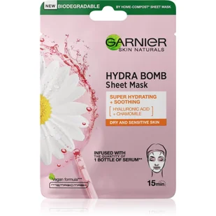 Garnier HYDRA BOMB TISSUE MASK - SUPER HYDRATING & SOOTHING - Nawilżająco-kojąca maska na tkaninie - Rumianek & Kwas Hialuronowy - Maseczki do twarzy - miniaturka - grafika 1