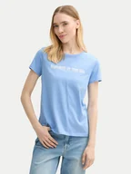 Koszulki i topy damskie - Tom Tailor Denim T-Shirt 1045417 Niebieski Regular Fit - miniaturka - grafika 1