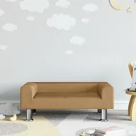 Meble do sypialni - vidaXL Sofa dla dzieci, brązowa, 70x45x26,5 cm, aksamitna - miniaturka - grafika 1