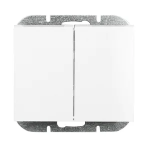 Wyłącznik podwójny podświetlany Abex Onyx - biały - Wyłączniki światła i elektryczne - miniaturka - grafika 1