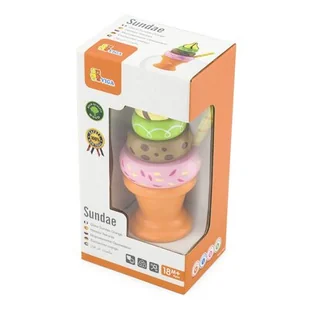 Viga Viga 51322 Mini piramidka lody owocowe z wisienką 0941 [6120441] - Zabawki AGD - miniaturka - grafika 1