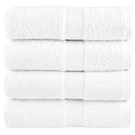 Ręczniki - vidaXL Ręczniczki premium SOLUND, 4 szt., białe, 30x50 cm, 600 g/cm² - miniaturka - grafika 1
