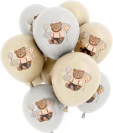 Baby shower i roczek - Balony MIŚ zestaw balony na roczek chrzest niedźwiadek - miniaturka - grafika 1