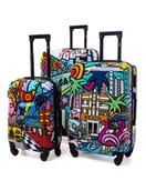 Walizki - Zestaw walizek podróżnych 3w1 5188 XXL XL L Picasso - miniaturka - grafika 1