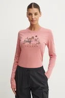Bluzki damskie - Columbia longsleeve damski kolor różowy - miniaturka - grafika 1