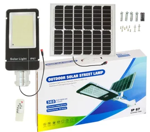Mocna Lampa Solarna LED 1200W ULICZNA PILOT ZESTAW - Lampy ogrodowe - miniaturka - grafika 1