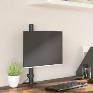 Uchwyt do monitora czarny stalowy VESA 75/100 mm - Uchwyty do monitorów - miniaturka - grafika 1