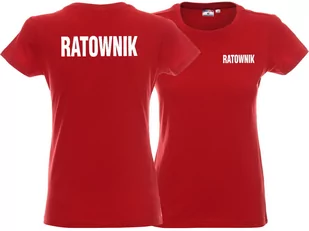 Koszulka damska RATOWNIK czerwona - Koszulki i topy damskie - miniaturka - grafika 1