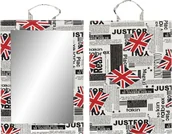 Meble fryzjerskie - Lustro Q-32-SILVER lusterko fryzjerskie duże z rączką - miniaturka - grafika 1