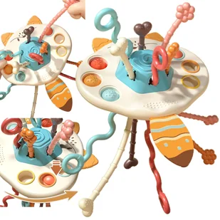 WOOPIE BABY Zabawka Sensoryczna Montessori Gryzak Grzechotka Wielofunkcyjny Lis - Zabawki kreatywne - miniaturka - grafika 1