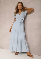 Sukienki - Jasnoniebieska Sukienka Tantysus - miniaturka - grafika 1