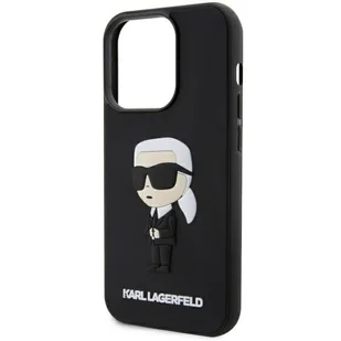 Karl Lagerfeld KLHCP14L3DRKINK iPhone 14 Pro 6.1" czarny/black hardcase Rubber Ikonik 3D - Etui i futerały do telefonów - miniaturka - grafika 6