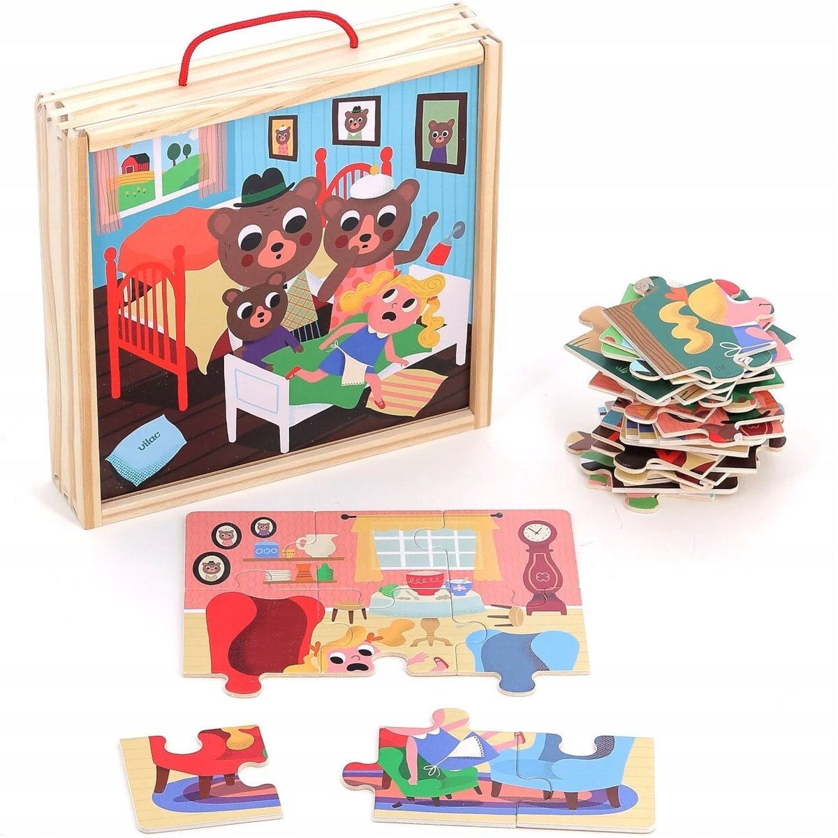 Vilac Puzzle 4x9 el. Złotowłosa i Trzy Niedźwiadki +2