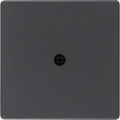 Klawisze i ramki - Hager polo Płytka czołowa do przyłącza kablowego Berker Q.1/Q.3 antracyt aksamit 10196086 10196086 - miniaturka - grafika 1