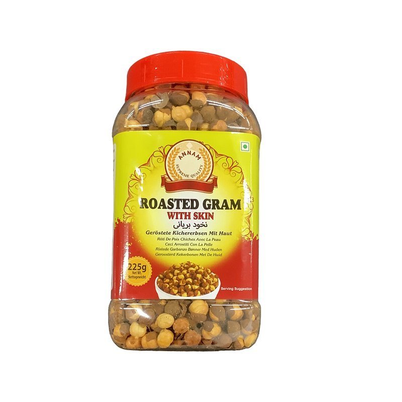 Prażona ciecierzyca Annam Roasted Gram 225 g – chrupiąca przekąska