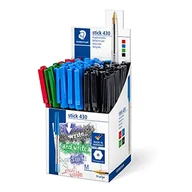 Długopisy - Staedtler Stick 430 MS CP5 długopis kulkowy średni – różne kolory (opakowanie 50 szt.) - miniaturka - grafika 1