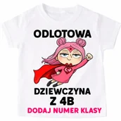 Koszulki dla dziewczynek - Koszulki dla koleżanek z klasy na Dzień kobiet - ODLOTOWA DZIEWCZYNA - miniaturka - grafika 1