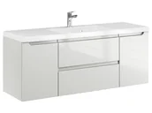 Szafki łazienkowe - Szafka Wisząca Z Umywalką ETH 120 cm D - Kaszmir Wysoki Połysk - miniaturka - grafika 1