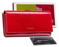 Portfele - Peterson PL-721 – czerwony portfel damski ze skóry naturalnej z RFID PL-721 - miniaturka - grafika 1