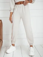 Spodnie damskie - Spodnie dresowe damskie MOSS jasnobeżowe Dstreet UY1852 - miniaturka - grafika 1