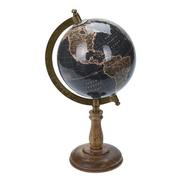 Figurki dekoracyjne - Dekoracyjny globus świata granat 28 cm - miniaturka - grafika 1
