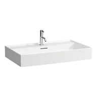 Umywalki - Laufen Kartell Umywalka wisząca lub meblowa 80x46 cm bez otworu na baterię biała z powłoką LCC H8103364001091 - odbiór osobisty: Kraków, Warszawa - miniaturka - grafika 1