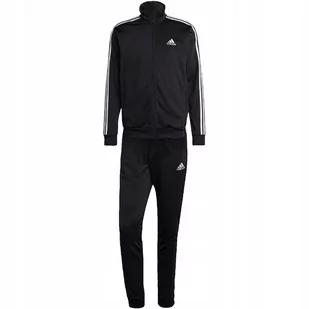 Dres męski adidas Basic 3-Stripes Tricot czarny IC6747 2XL - Dresy męskie - miniaturka - grafika 1
