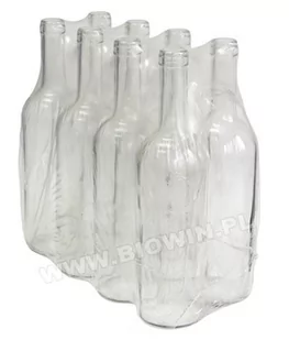 Butelka na wino 0,7 l przezroczysta - zgrzewka 8 szt - Domowy wyrób alkoholu - miniaturka - grafika 1