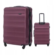 Walizki - Duża walizka na kółkach bagaż podróżny XXL na 4 kółkach z ABS-u WINGS - miniaturka - grafika 1